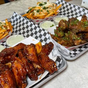 Lemon Pepper Bbq and Mango Habanero Wings
