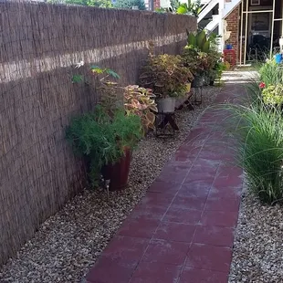 Freshened up walkway and landscaping