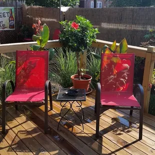 Plenty of seating for two or more, bring a group!