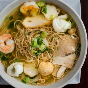 Combination Egg Noodle Soup