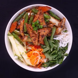 Vegetarian Stir fry with Vermicelli Salad