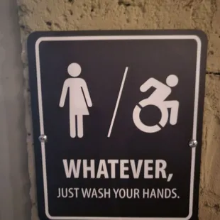 Great restroom signage.