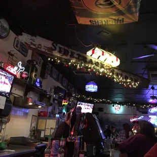 people sitting at the bar