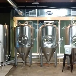 Enjoy beers right next to the tanks in which they were made!