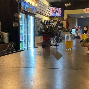 people sitting at the bar