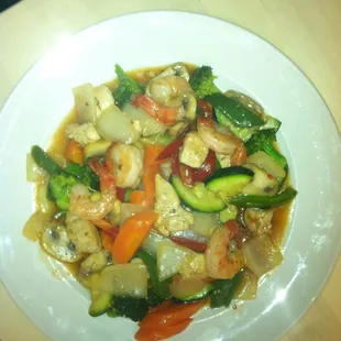 Chicken &amp; Shrimp stir fry.