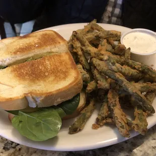 Tuscan Grilled Cheese with Fried Green Beans