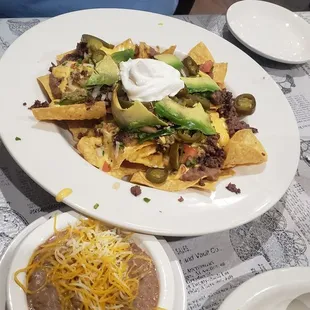 Nachos with ground beef