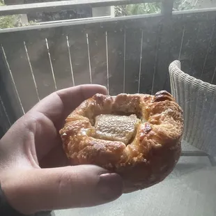 Seasonal pear Kouign amann ($4)