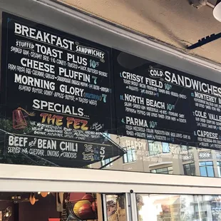 Breakfast Sandwich Menu
