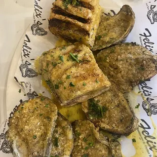 Char grilled oysters at Felix's