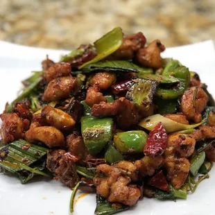 a plate of stir fried vegetables