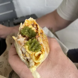 Sunday breakfast burrito