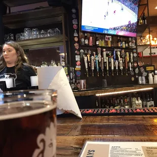 Part of the large bar area