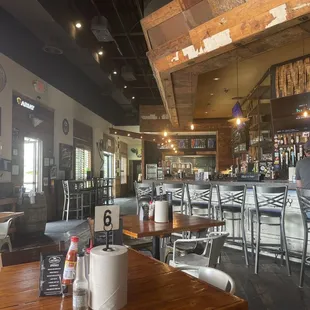 Bar and some of the indoor seating.