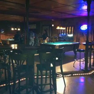 pool table and bar