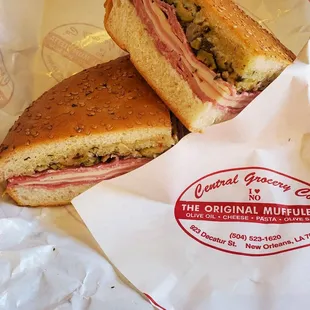 Selling central grocery muffaletta while  they are remodeling!