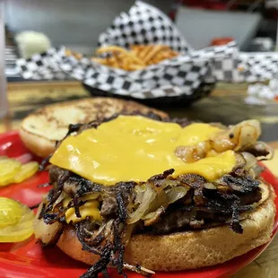 Double Cheese Oklahoma Burger