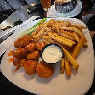 boneless wings and Best Ever Baked French Onion Soup