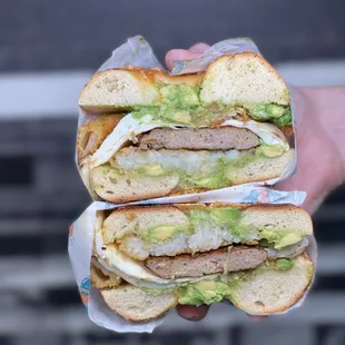 Mike &quot;the titan&quot; o&apos;hearn bagel sandwich