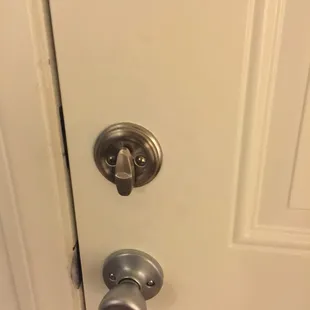 Deadbolt for safety.