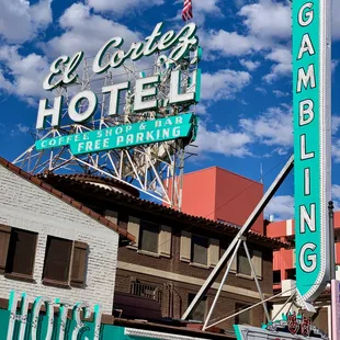 a neon sign for a hotel