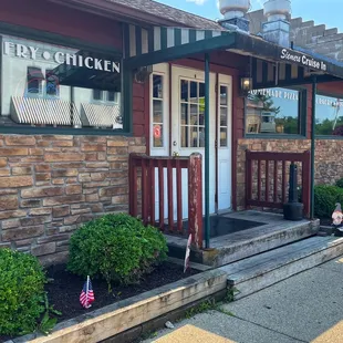 the front of the restaurant