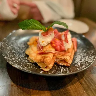 Rhubarb Crepes