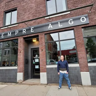 My cute hubby in front of the restaurant!