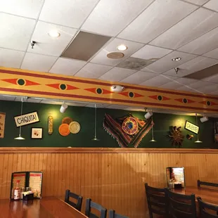 the interior of a mexican restaurant