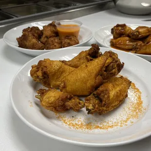 Season salted jumbo wings