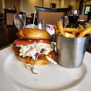 Blue cheese chicken sandwich