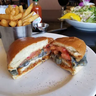 New blue cheese burger, fantastic