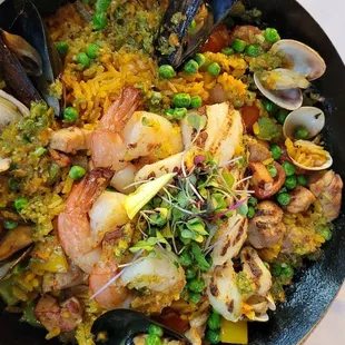 Seafood paella minus the sausage
