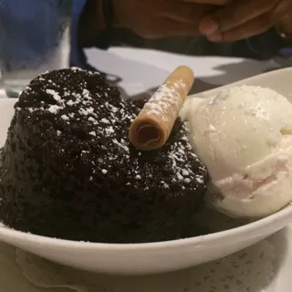 Warm Chocolate Cake a La Mode