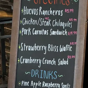 specials - chilaquiles was amazing!