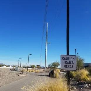 The Siena Heights Trailhead also connects to the Paseo Verde Trail via this last short segment of the eastbound St. Rose Parkway Trail.