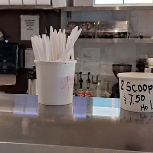 Gelato sizes available