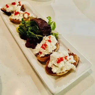 salt cod mousse bruschetta