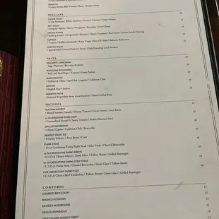 Menu 3/25/2023