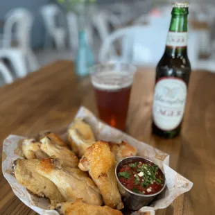 chicken wings and fried chicken, food