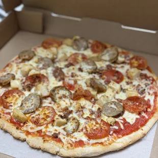 Pepperoni, Italian Sausage Pizza