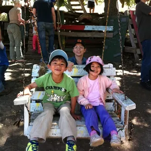 At the Tree Fort at Sienna Ranch. Smile!