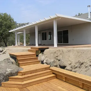 Solid roof design. Scalloped style white
