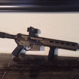 Sierra Arms cerakoted my AR Pistol build Burnt Bronze!