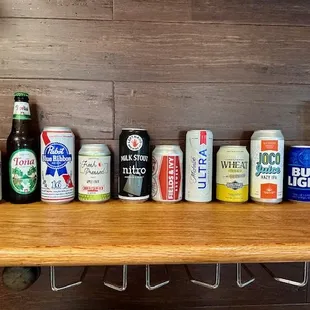 Selection of beers