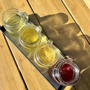 Seasonal cider flight