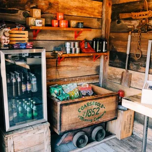 Curated gift shop with a selection of non-alcoholic beverages!