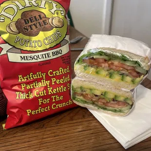Veggie sandwich  Dirty chips