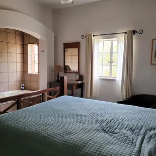 My room w queen size bed and 2-person soaking tub!